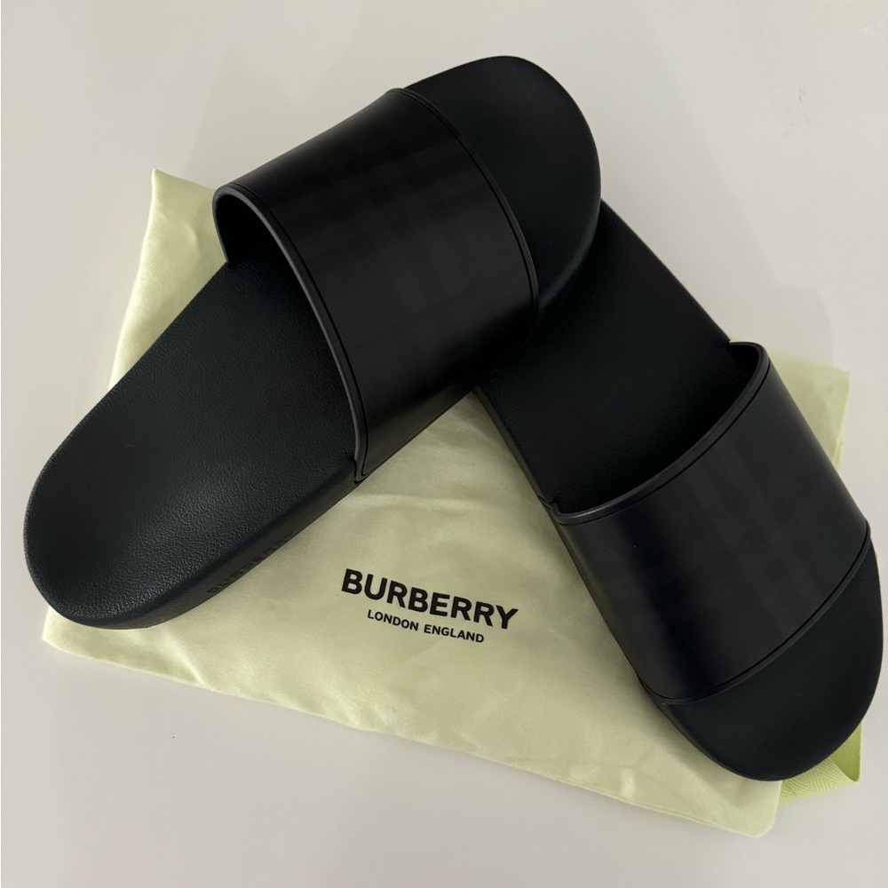 Burberry Furley Check Slide Sandals